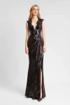 Shop Gemy Maalouf Embroidered Cut-out Dress In Multi