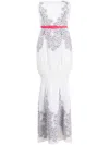 Gemy Maalouf One-shoulder-kleid Mit Blumen In White