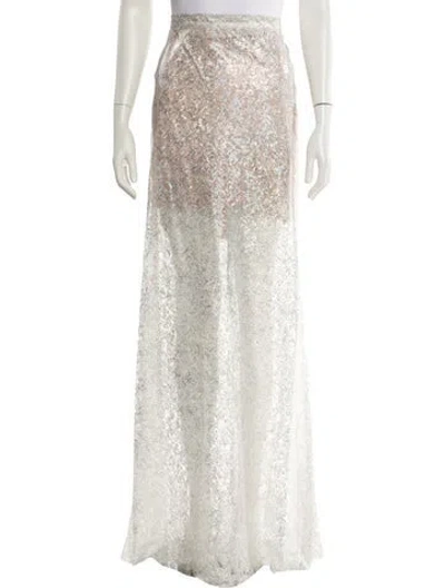 Pre-owned Gemy Maalouf Floral Print Long Skirt