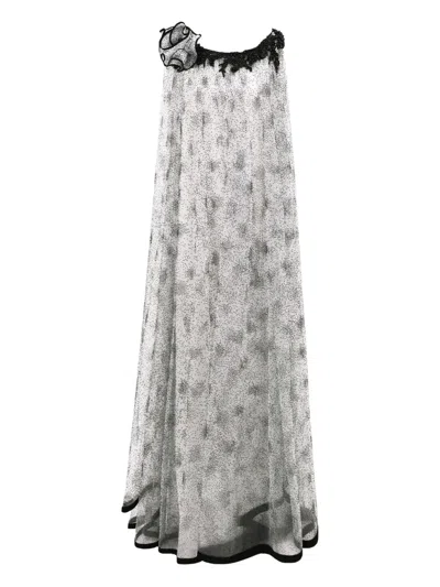 Gemy Maalouf Floral-appliqué Gown In Multi