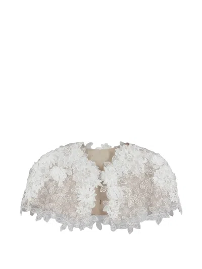 Gemy Maalouf Floral-lace Bolero In Multi