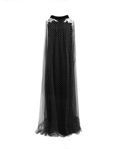 Gemy Maalouf Fold-over Neckline Kaftan - Long Dresses In Black
