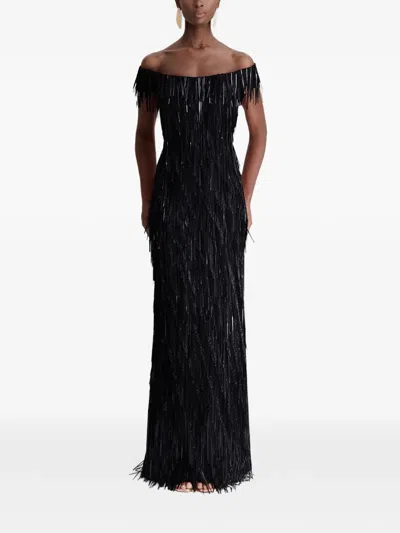 Gemy Maalouf Fringed Maxi Dress In Black