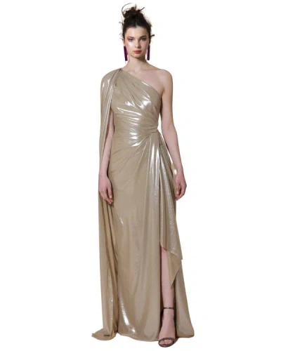 Gemy Maalouf Fully One-sleeved Draped Dress - Long Dresses In Neutral
