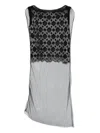 Gemy Maalouf Geometric-pattern Mesh Top In Black