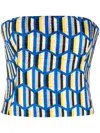 Gemy Maalouf Oberteil Mit Geometrischem Muster In Blue