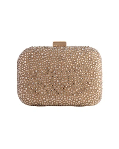 Gemy Maalouf Gold Clutch With Rhinestones - Clutches