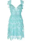 Gemy Maalouf Midikleid Aus Guipure-spitze In Blue