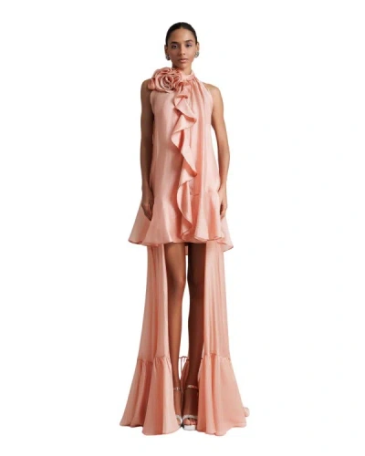 Gemy Maalouf High-collar Dress - Long Dresses In Pink