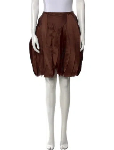 Pre-owned Gemy Maalouf Knee-length Skirt W/ Tags In Brown