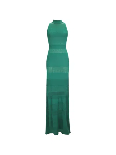 Gemy Maalouf Knit Sleeveless Dress In Green