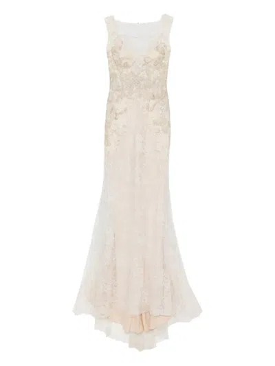 Gemy Maalouf Maxikleid Aus Spitze In White