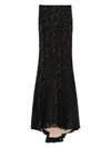 Gemy Maalouf Lace-pattern Long Skirt In Black
