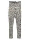 Gemy Maalouf Lace-pattern Metallic Leggings In Black