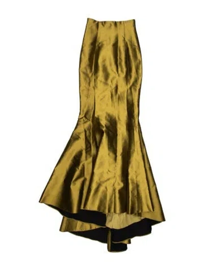 Pre-owned Gemy Maalouf Long Skirt In Gold