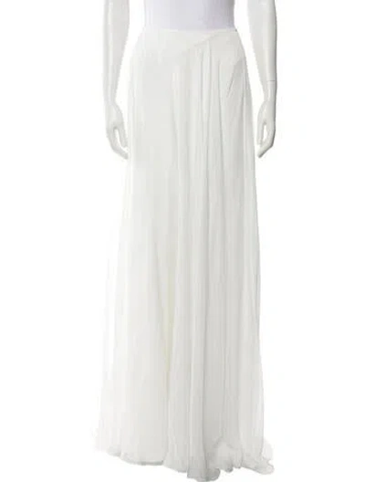 Pre-owned Gemy Maalouf Long Skirt In White