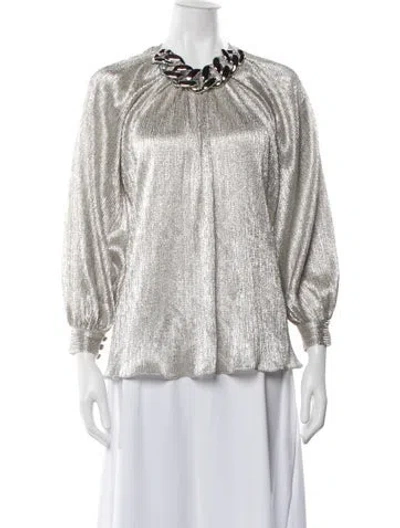 Pre-owned Gemy Maalouf Long Sleeve Blouse W/ Tags In Multicolor
