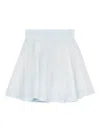 Gemy Maalouf Mesh-textured Flared Skirt In Blue