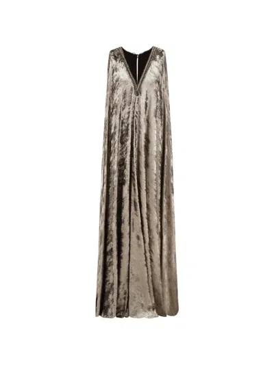 Gemy Maalouf Metallic Embellished Maxi Dress In Multi