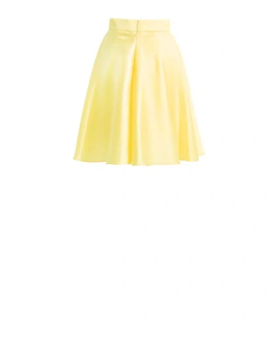 Gemy Maalouf Mikado Yellow Skirt - Short Skirts