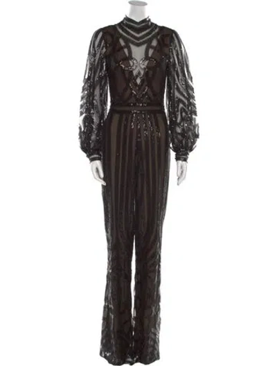 Pre-owned Gemy Maalouf Mock Neck Jumpsuit W/ Tags In Multi