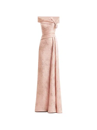 Gemy Maalouf Off-shoulder Bow-detail Gown In Pink