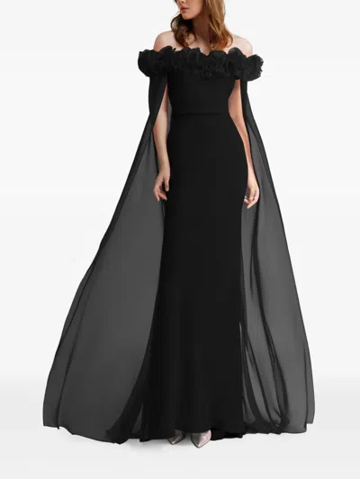 Gemy Maalouf Off-shoulder Maxi Dress In Black