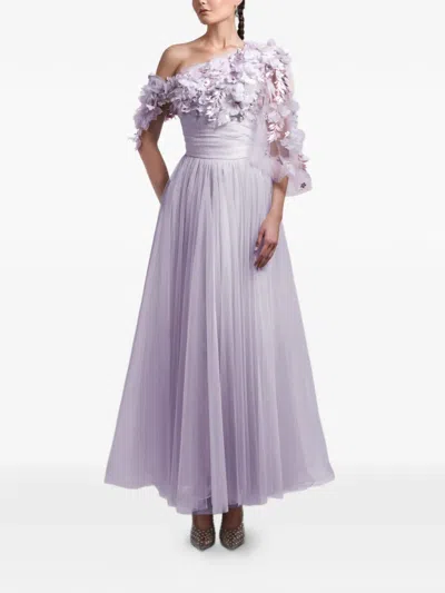 Gemy Maalouf Asymmetrisches Maxikleid In Purple