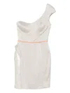 Gemy Maalouf One-shoulder Sequin-embellishment Mini Dress In White