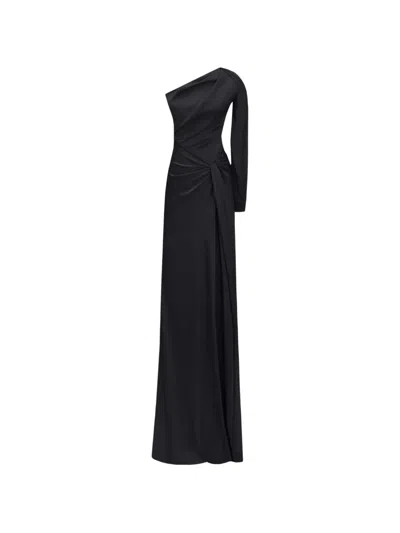 Gemy Maalouf One-shoulder Draped Maxi Dress In Black