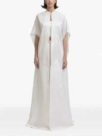 Gemy Maalouf Bodenlanges Maxikleid In White