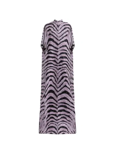 Gemy Maalouf Open Floor Maxi Dress In Purple