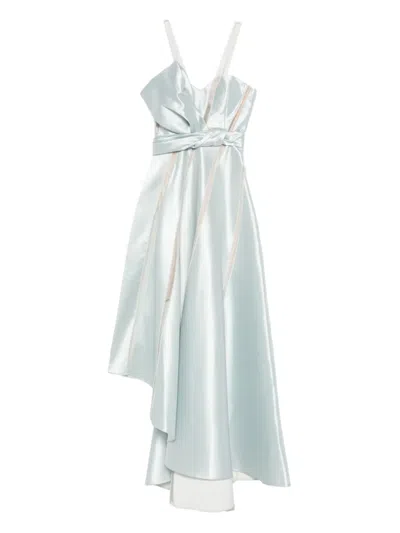 Gemy Maalouf Panelled Asymmetric Dress In White