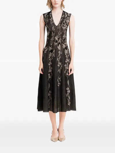 Gemy Maalouf Patterned Midi Dress In Multi