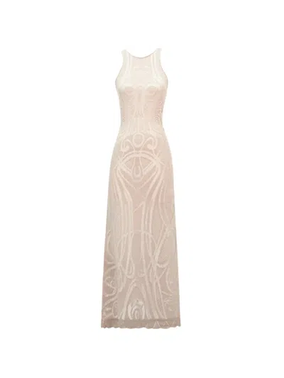Gemy Maalouf Patterned Midi Dress In Neutral