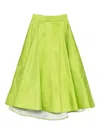 Gemy Maalouf Pleated Midi Skirt In Green