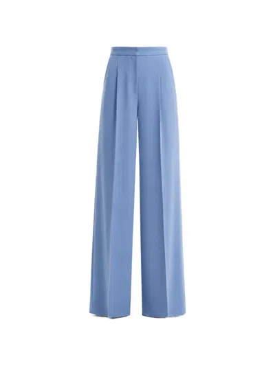 Gemy Maalouf Pleated Wide-leg Trousers In Blue