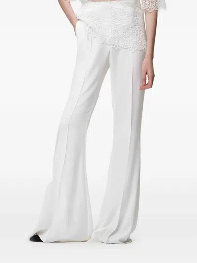 Gemy Maalouf Pressed-crease Flared Trousers In White