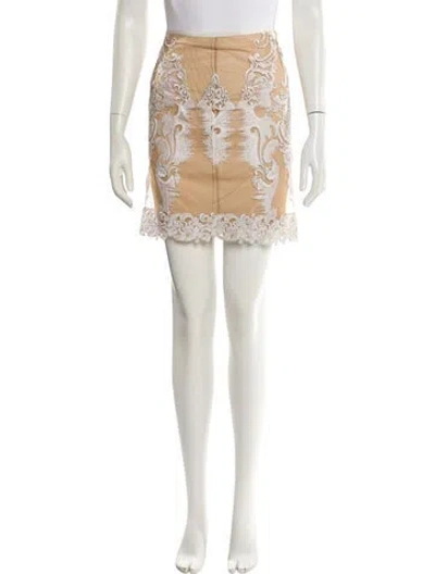 Pre-owned Gemy Maalouf Printed Mini Skirt In Neutral