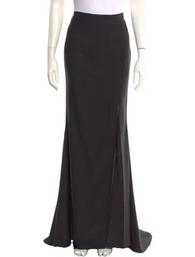 Pre-owned Gemy Maalouf Ruffle Embellishment Long Skirt W/ Tags In Black