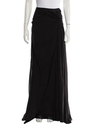 Pre-owned Gemy Maalouf Ruffle Embellishment Long Skirt W/ Tags In Black