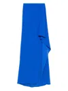 Gemy Maalouf Ruffled Asymmetric Maxi Skirt In Blue