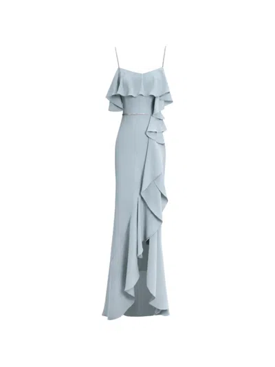 Gemy Maalouf Ruffled Crystal-embellished Dress In Pink