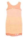 Gemy Maalouf Sequin-embellished Fringed Dress In Orange