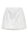 Gemy Maalouf Sequin-embellished Miniskirt In Silver