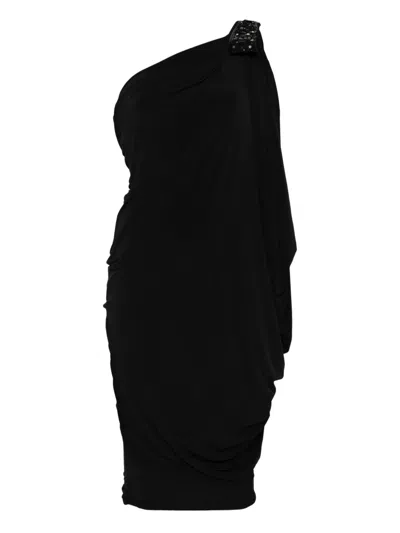 Gemy Maalouf Sequin-embellished One-shoulder Dress In Black