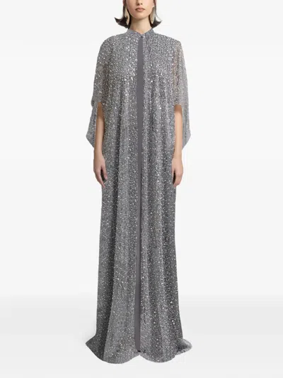 Gemy Maalouf Sequin-embellishment Maxi Dress In Gray