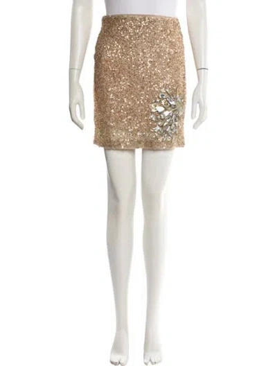 Pre-owned Gemy Maalouf Sequin Embellishments Mini Skirt