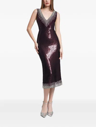 Gemy Maalouf Sequined Midi Dress In Black