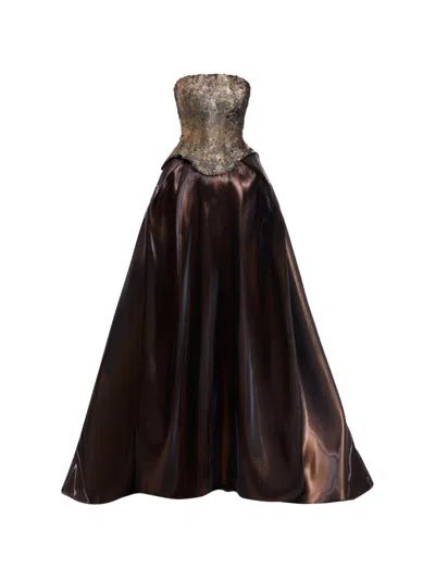Gemy Maalouf Sequin-embellished Strapless Dress In Black